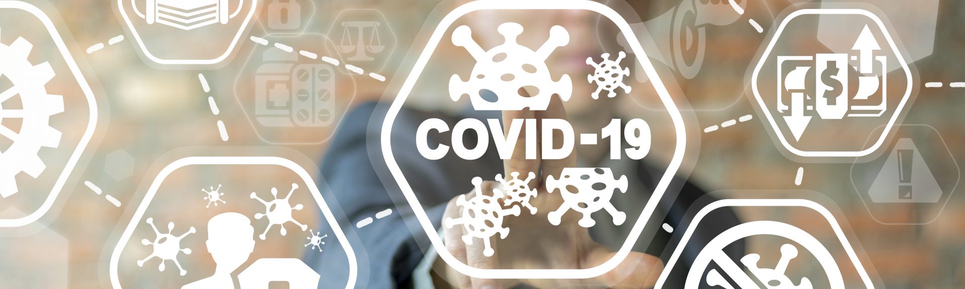 COVID-19 Business Finance Crisis Concept. Coronavirus Danger Pandemic. Global stress of world economy.