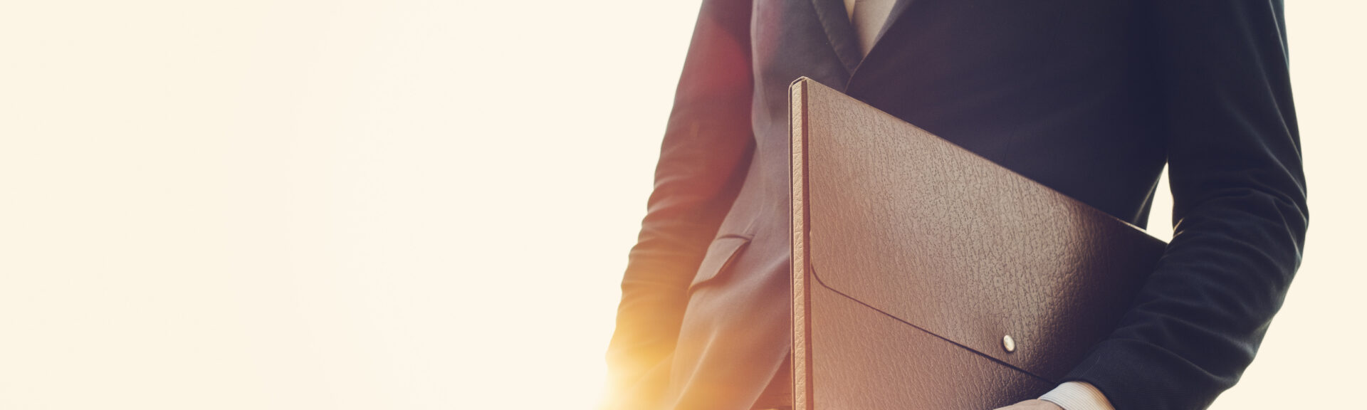 Businessman Office Worker Working Concept. Go's to work at sunrise