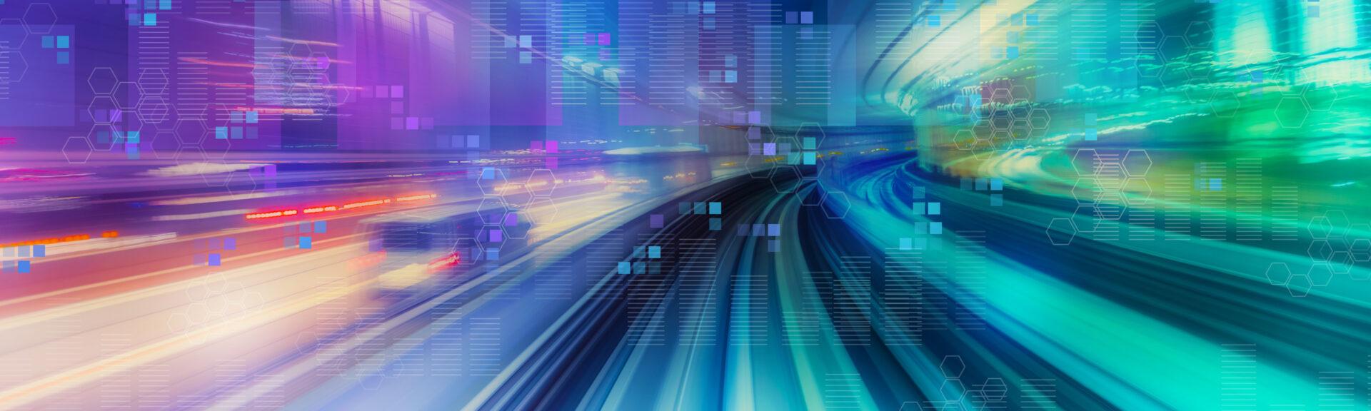 Digital graphs and hexagon grids with high speed motion blur