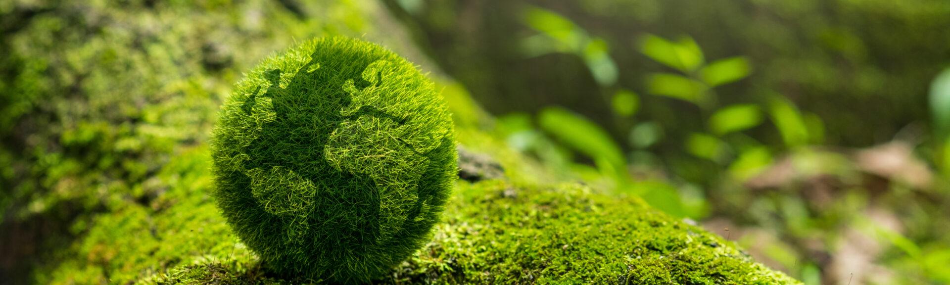 Close up earth on nature background. ESG Environmental, social, and corporate governance concept. Nature Сonservation, Ecology, Social Responsibility and Sustainability.