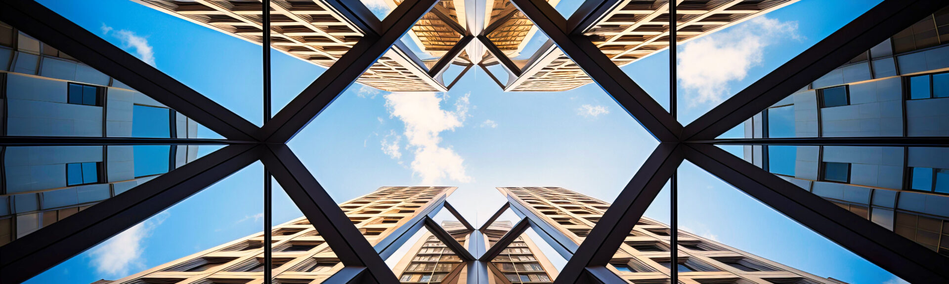 Mesmerizing symmetry of a modern architectural marvel, illustrating balance and proportion