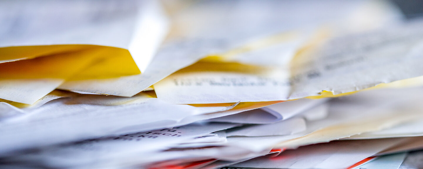 documents piling up