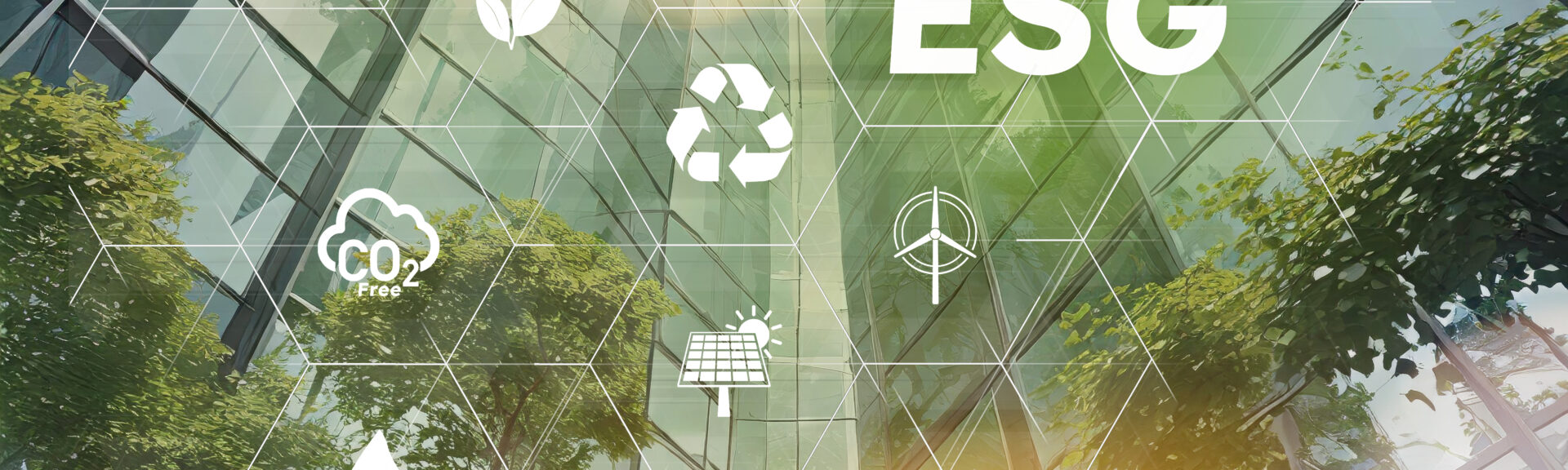 ESG Business investment strategy on new green economy. Environment social governance in real estate.
