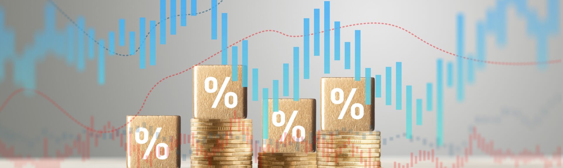 Stack of coins. Finance concept interest rate